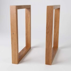 Tischbeine aus Holz Tischkufen aus massiver Eiche 2Stck.