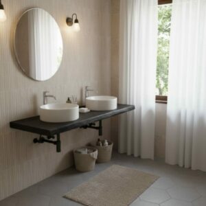 Waschtischplatte Altholz Schwarz Eiche 140cm