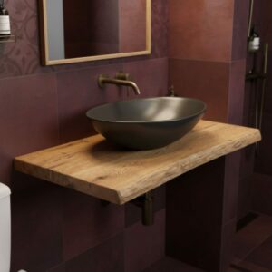 Waschtischplatte Massive Eiche Alt Holz Hell 50cm