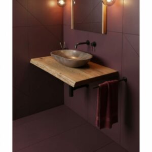 Waschtischplatte Massive Eiche Alt Holz Hell 40cm