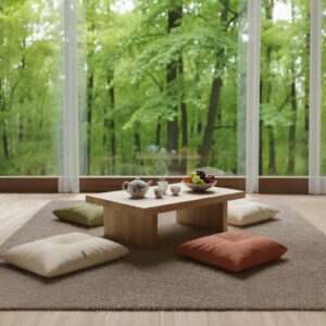 Couchtisch Kaffeetisch Beistelltisch Bodentisch Natur Eiche Transparent geölt  80cm