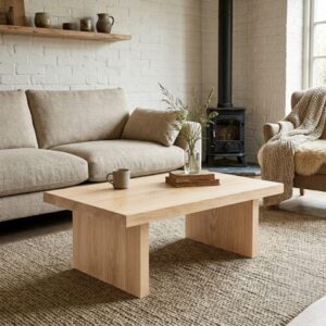 Couchtisch Eleganter Couchtisch aus massivem Eichenholz Natur Transparent geolt 140cm