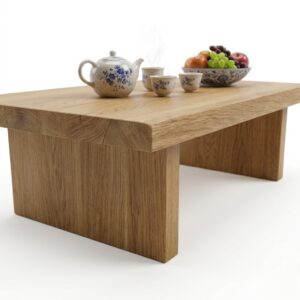 Couchtisch Kaffeetisch Beistelltisch Bodentisch Natur Eiche Transparent geölt 100cm